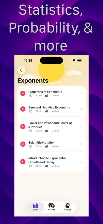 Math Hero gamified lessons screen